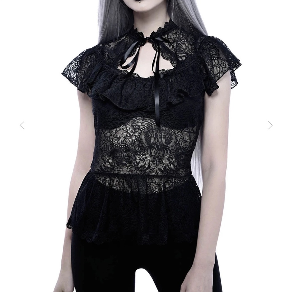 Killstar Cassandra Lace Peplum Top